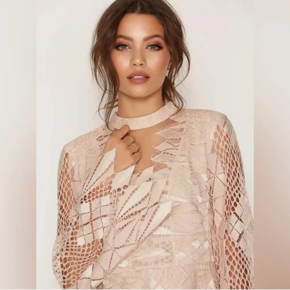 Free People Long Sleeve Size 0 Mini Dress